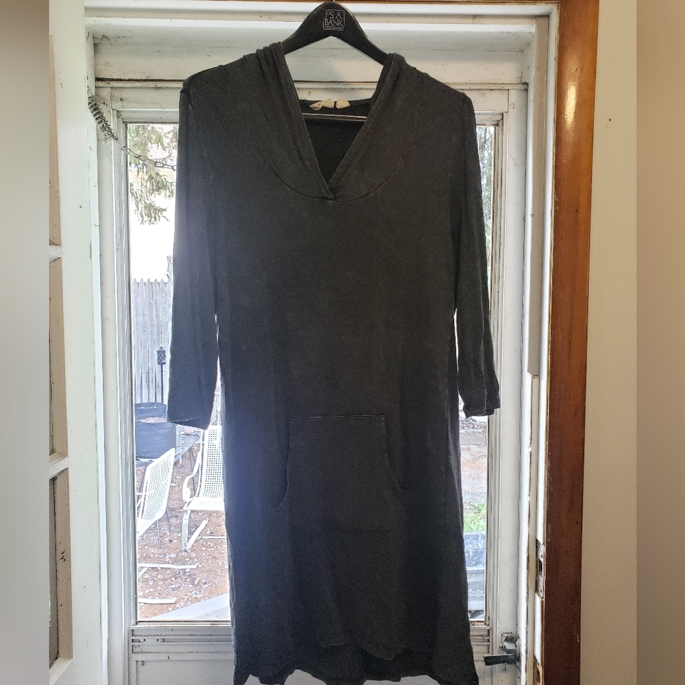 Akini Hooded grey mid length dress szXL